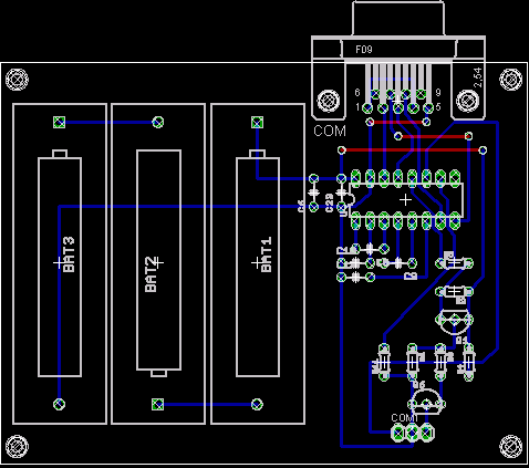 RS-232C通信アダプタアートワーク図